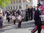 Wesselengens Bataljon marsjerer ut fra Krohnengen skole